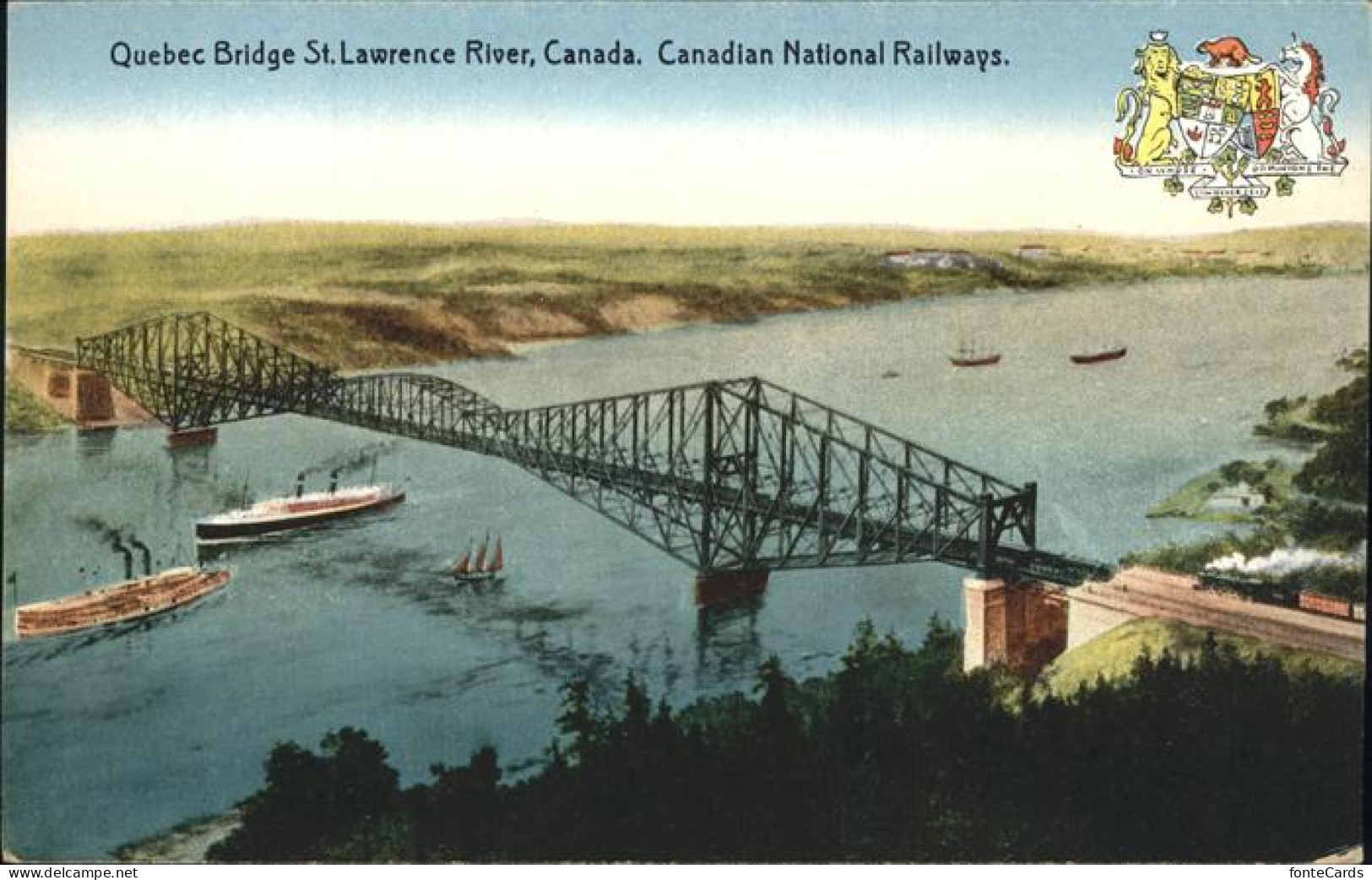 11491313 Quebec Quebec Bridge St. Lawrence River Canadian National Railways Stea - Unclassified