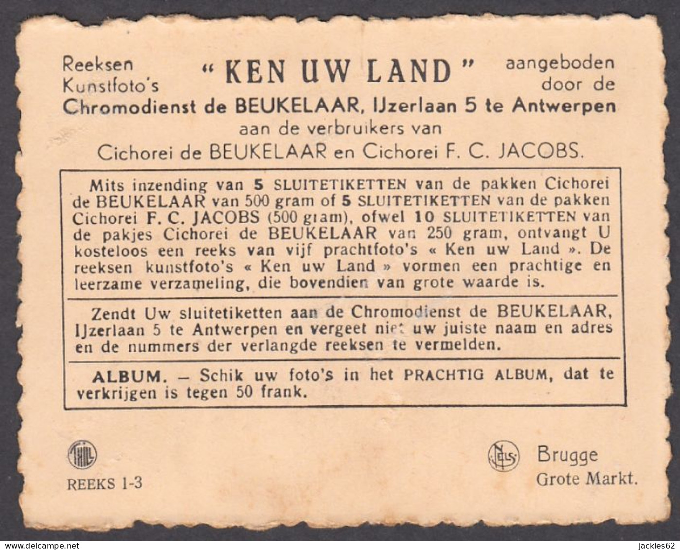 130924/ De Beukelaer, *Ken Uw Land*, Reeks 1-3, Brugge - De Beukelaer