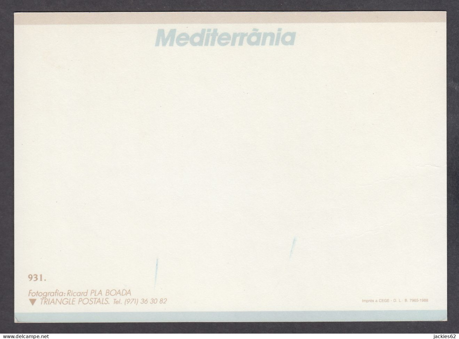 117375GF/ Ricard PLA BOADA, *Mediterrània*, Ed Triangle Postals - Autres & Non Classés