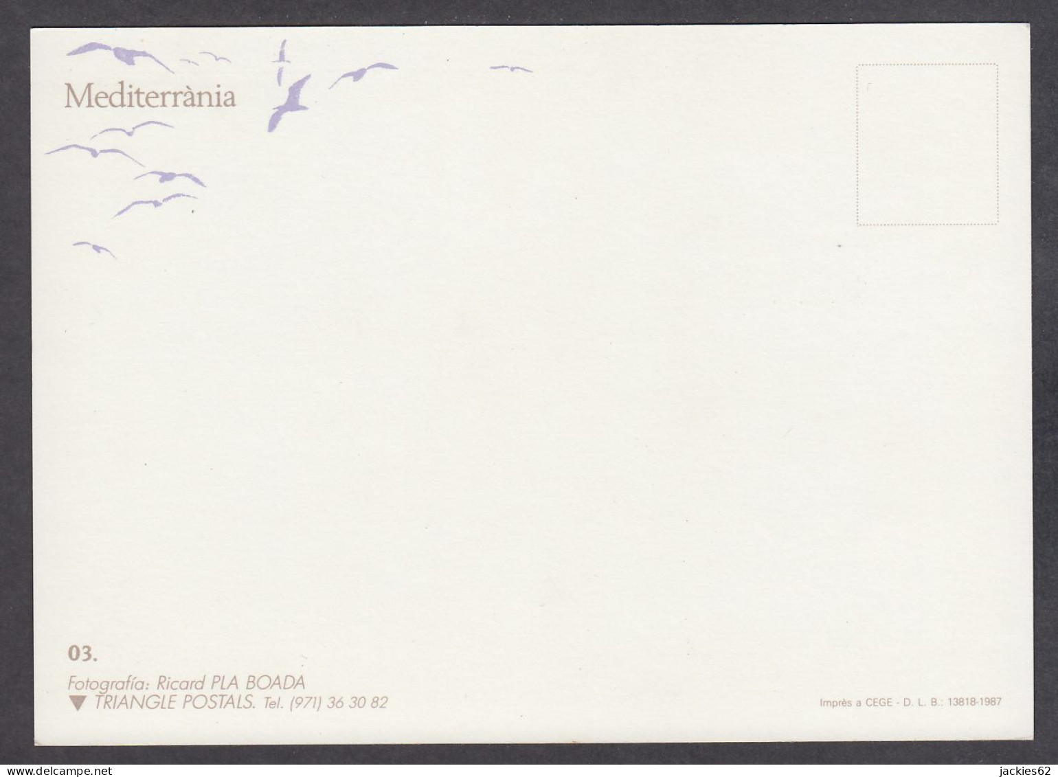 117377GF/ Ricard PLA BOADA, *Mediterrània*, Ed Triangle Postals - Other & Unclassified