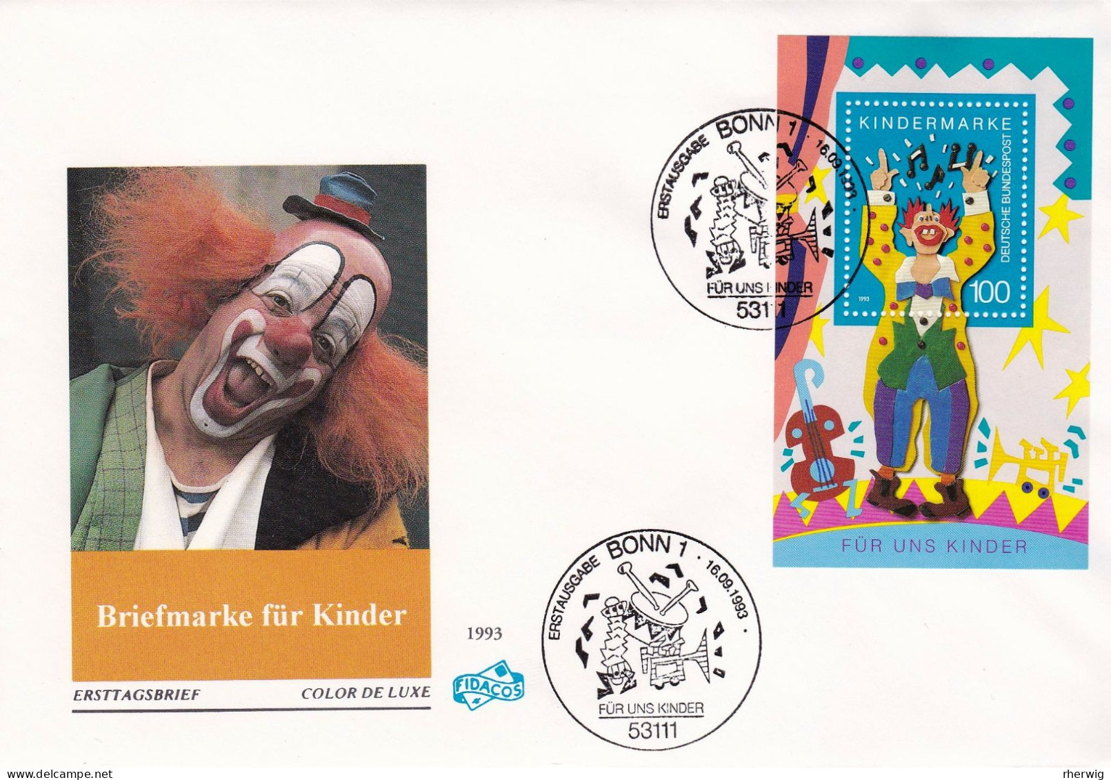 BRD,1993, Schmuck-FDC Mit Block 27 "Für Uns Kinder" - Cartas & Documentos