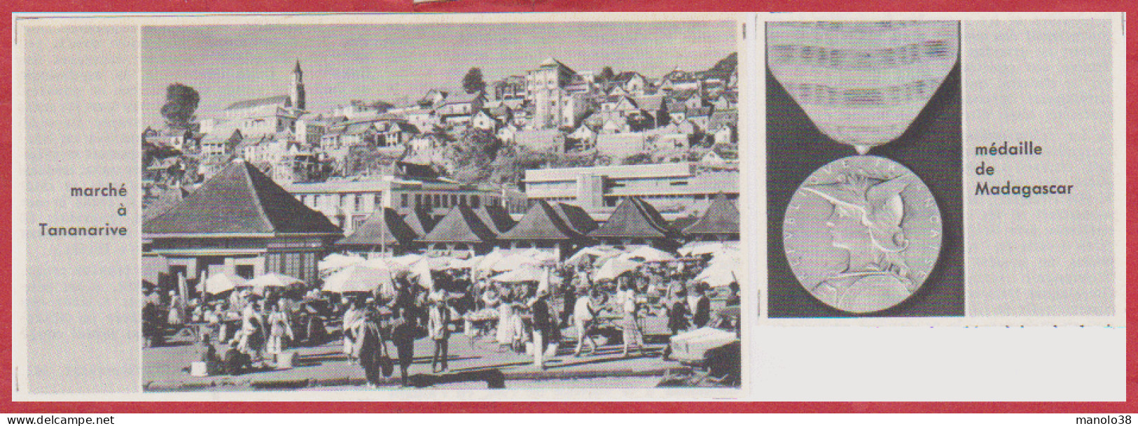 Madagascar. Marché à Tananarive. Médaille De Madagascar. Larousse 1960. - Historische Documenten