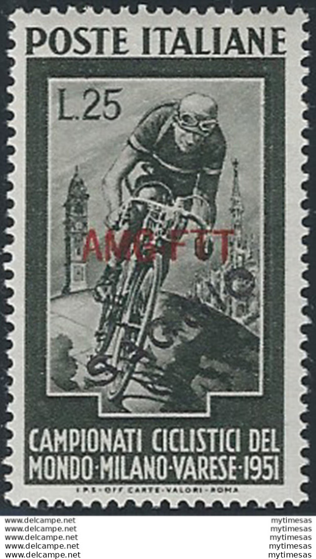 1951 Trieste A Campionati Ciclismo "SAGGIO" MNH - Andere & Zonder Classificatie
