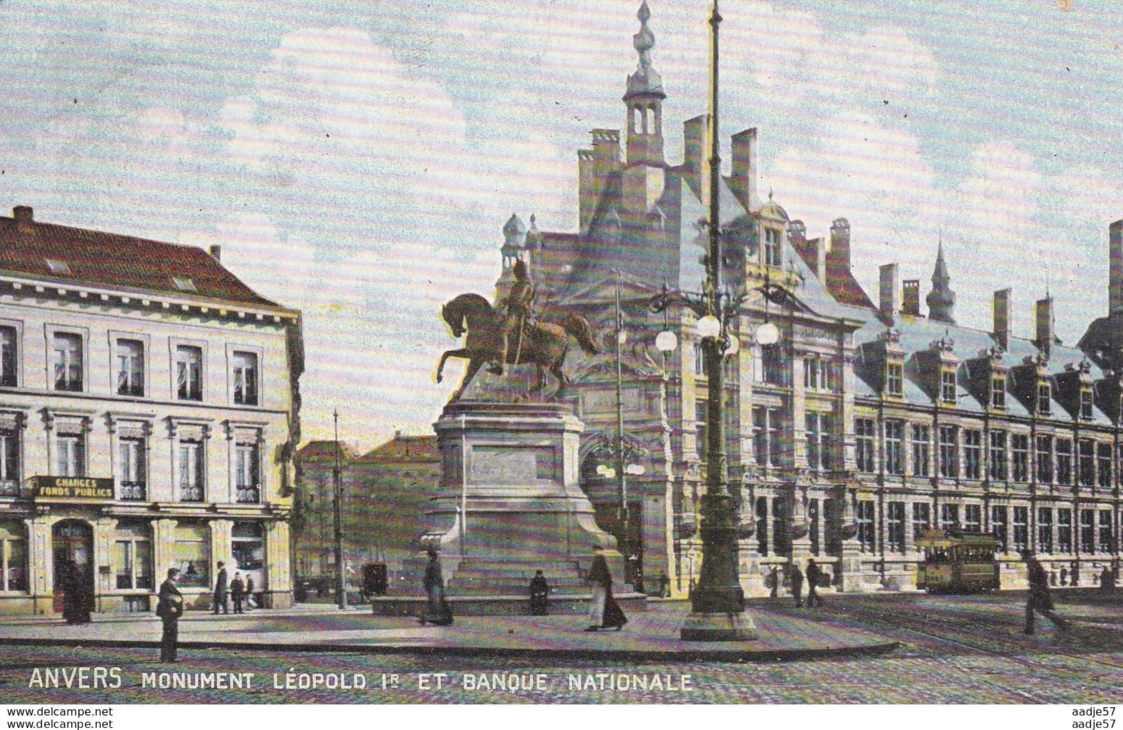 Antwerpen Anvers Monument Léopold Tram 1919 - Strassenbahnen