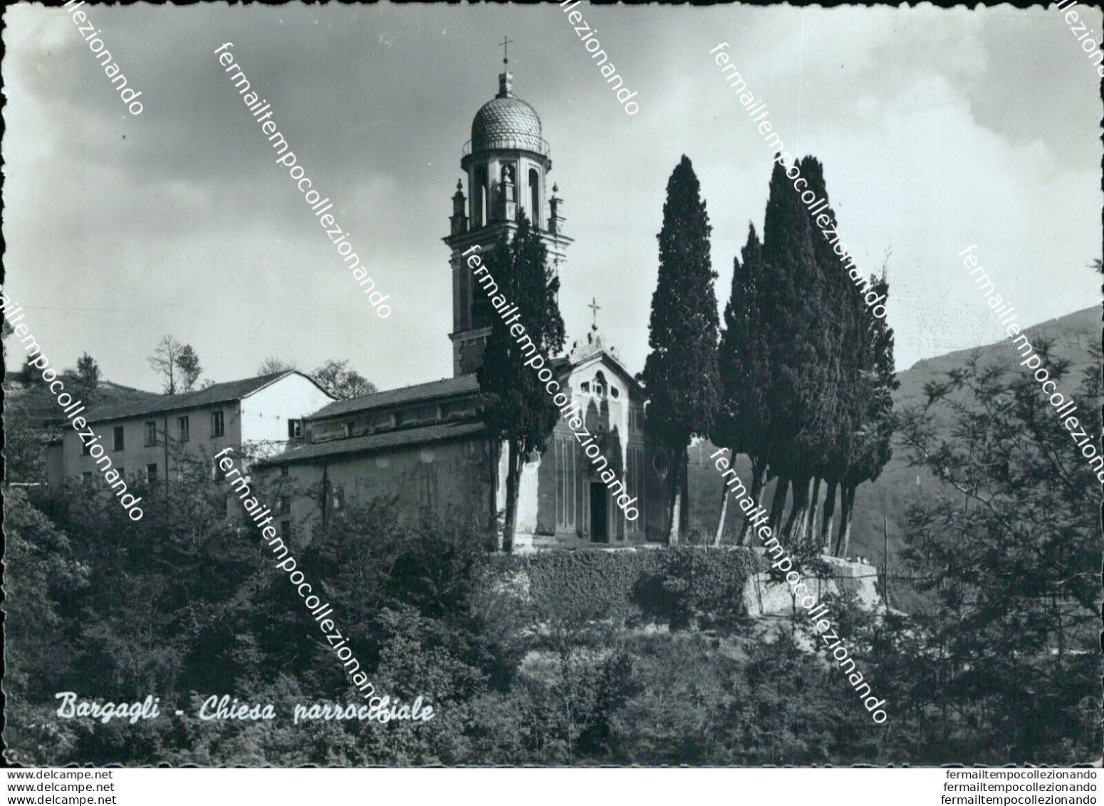 Bq481 Cartolina Borgagli Chiesa Parrocchiale  Provincia Di Genova - Genova