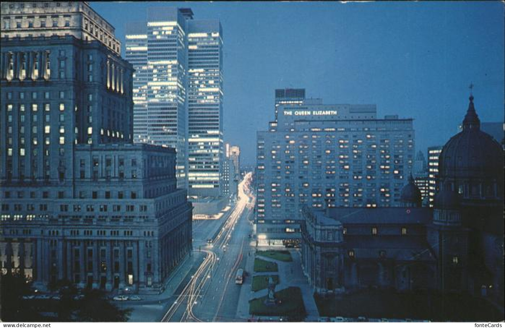 11491211 Montreal Quebec Night View Of Dorchester Street Montreal - Unclassified