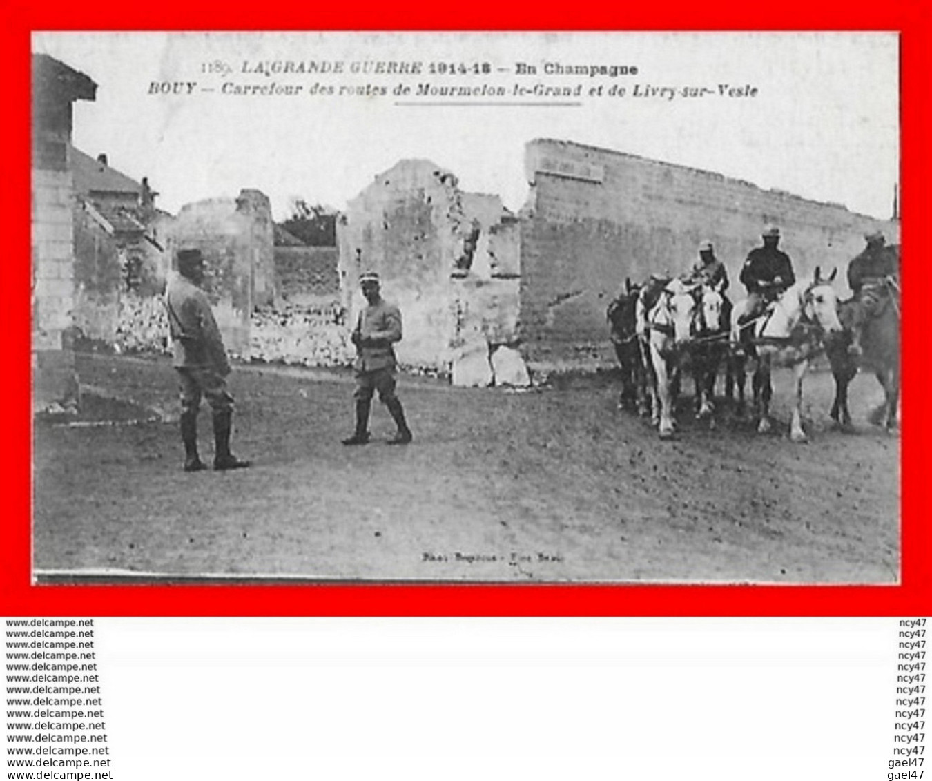 CPA MILITARIA.Guerre1914-18.  En Champagne BOUY, Carrefour Des Routes De Mourmelon Et Livry-sur-Vesle...CO1835 - Guerre 1914-18