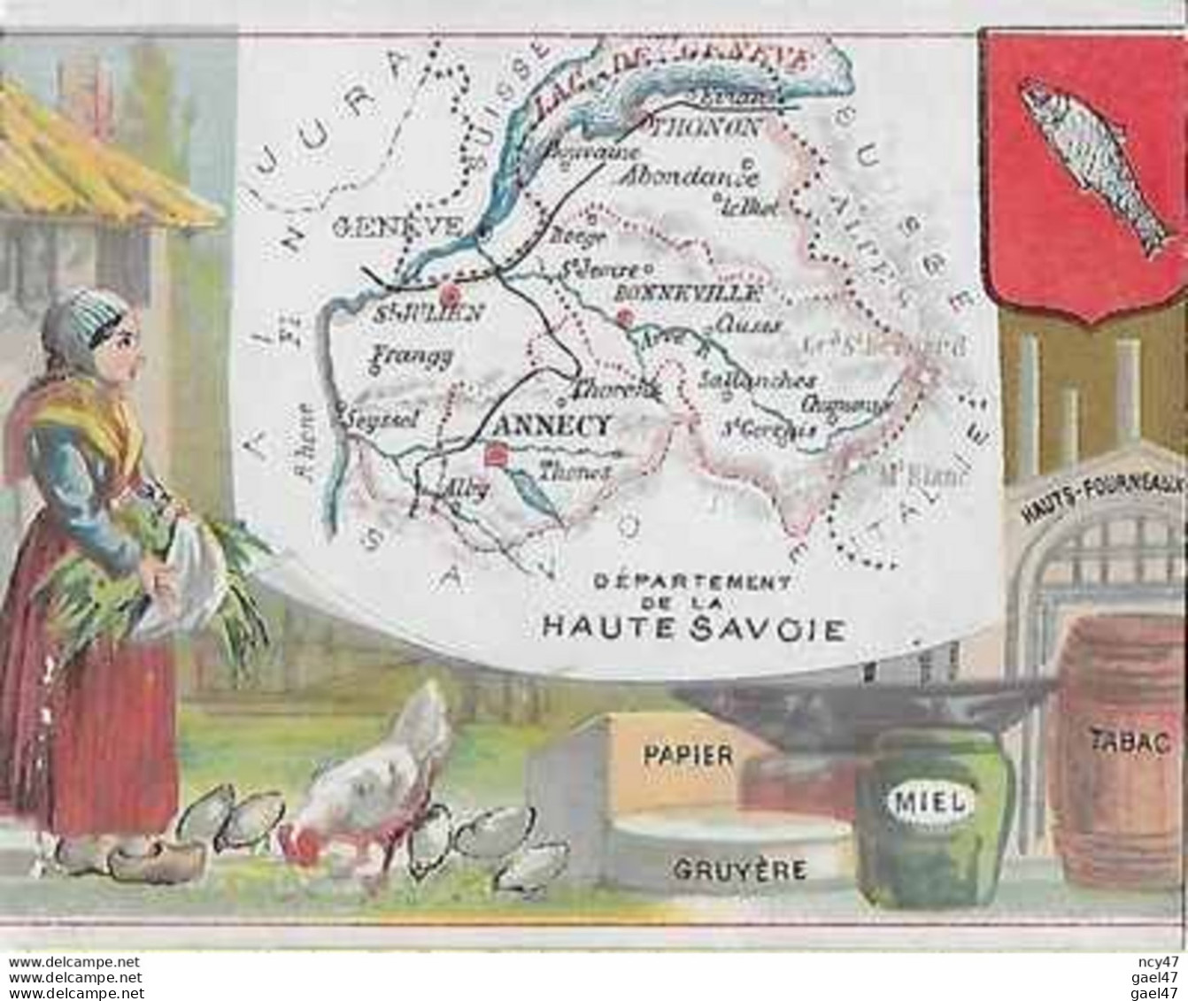 CHROMOS.  Cartes Des Départements.  La Hautes Savoie...S4078 - Otros & Sin Clasificación