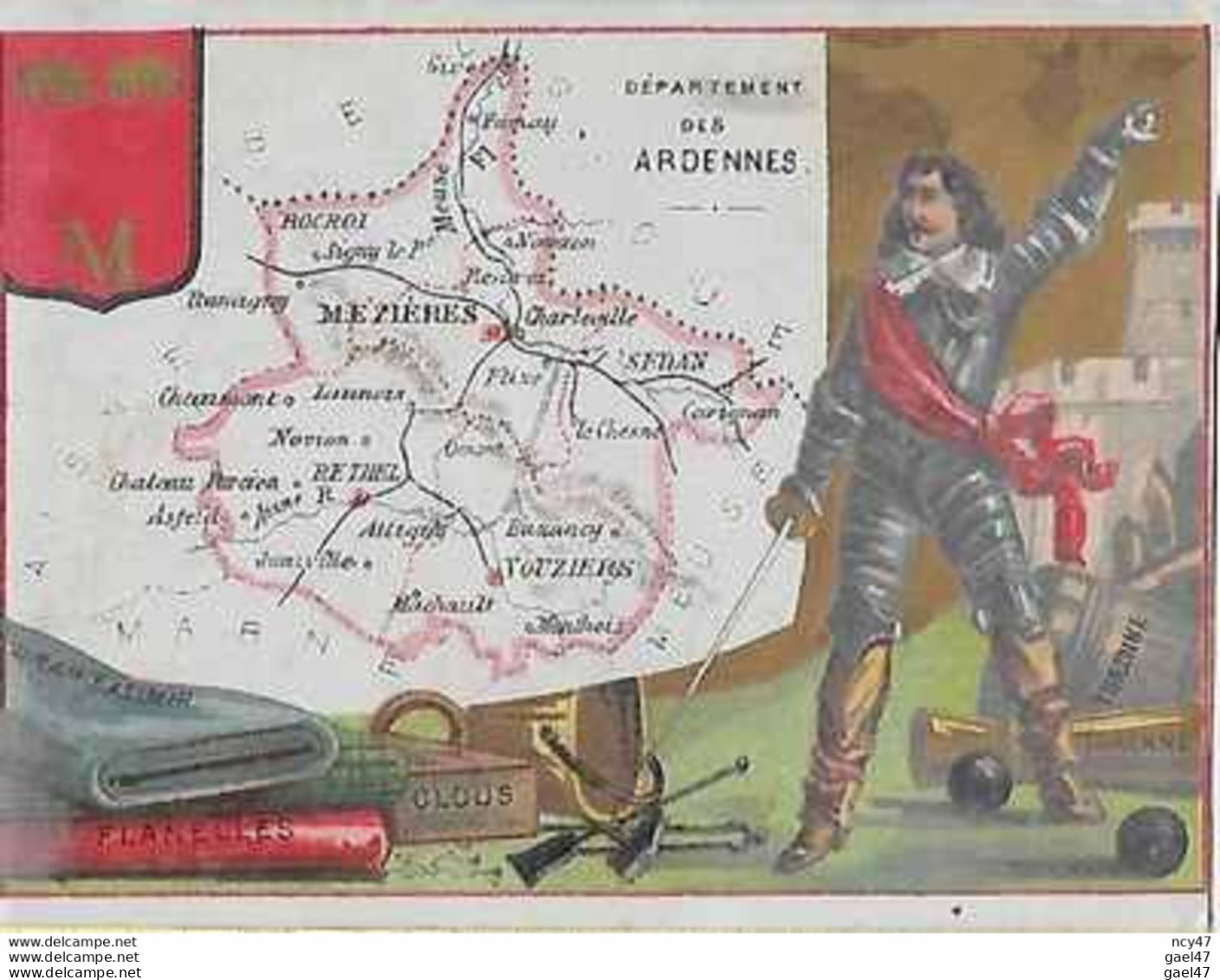 CHROMOS.  Cartes Des Départements.  Les Ardennes...S4083 - Andere & Zonder Classificatie