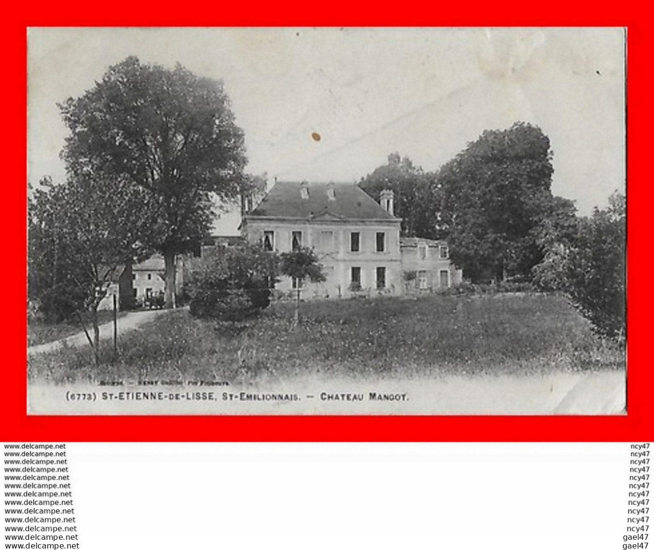 CPA (33) SAINT-ETIENNE-de-LISSE.  Château Mangot...S1873 - Andere & Zonder Classificatie