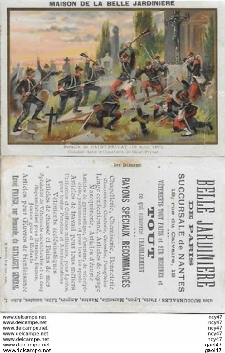 CHROMOS. Magasin Vêtements "Belle Jardinière" (Paris)  Bataille De Saint-Privat...S3559 Militaria - Otros & Sin Clasificación