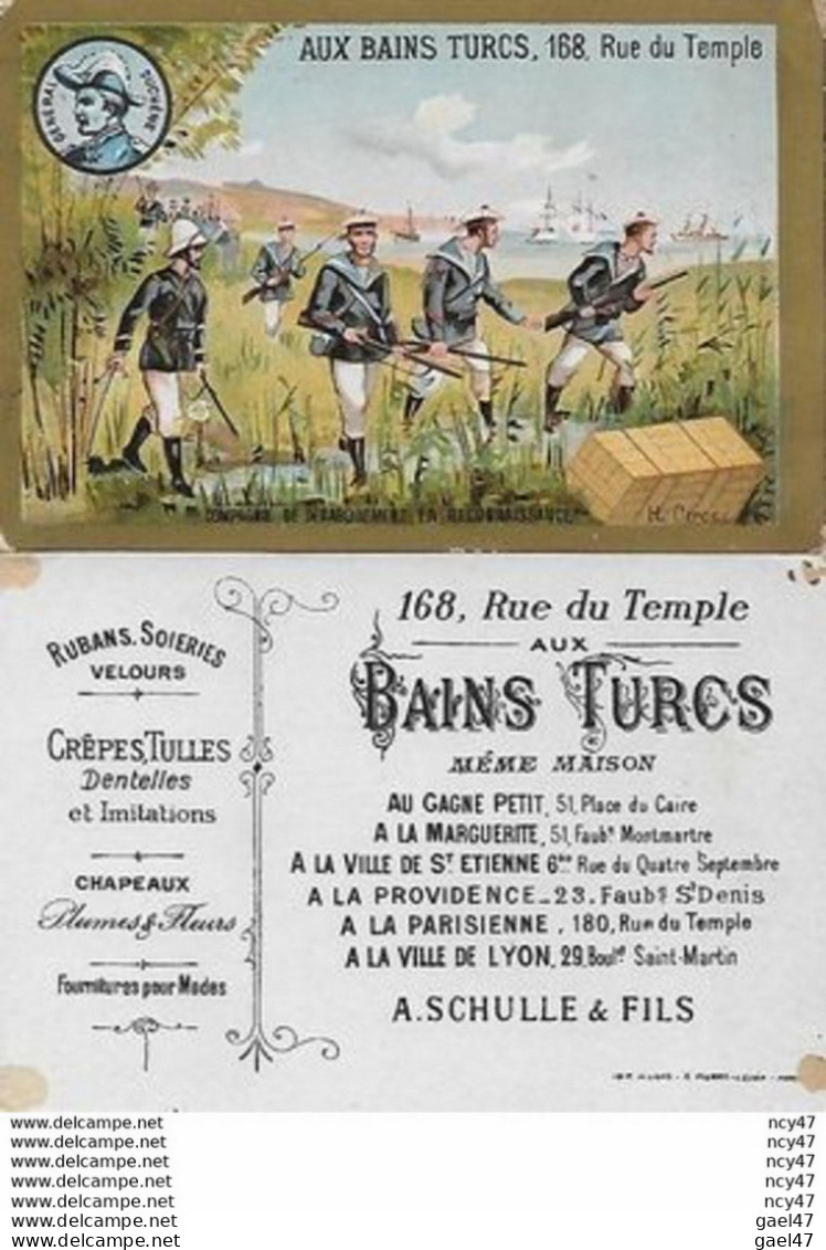 CHROMOS. Magasin Nouveautés "Aux Bains Turcs" (Paris)  Général Duchène...S3551 Militaria - Other & Unclassified