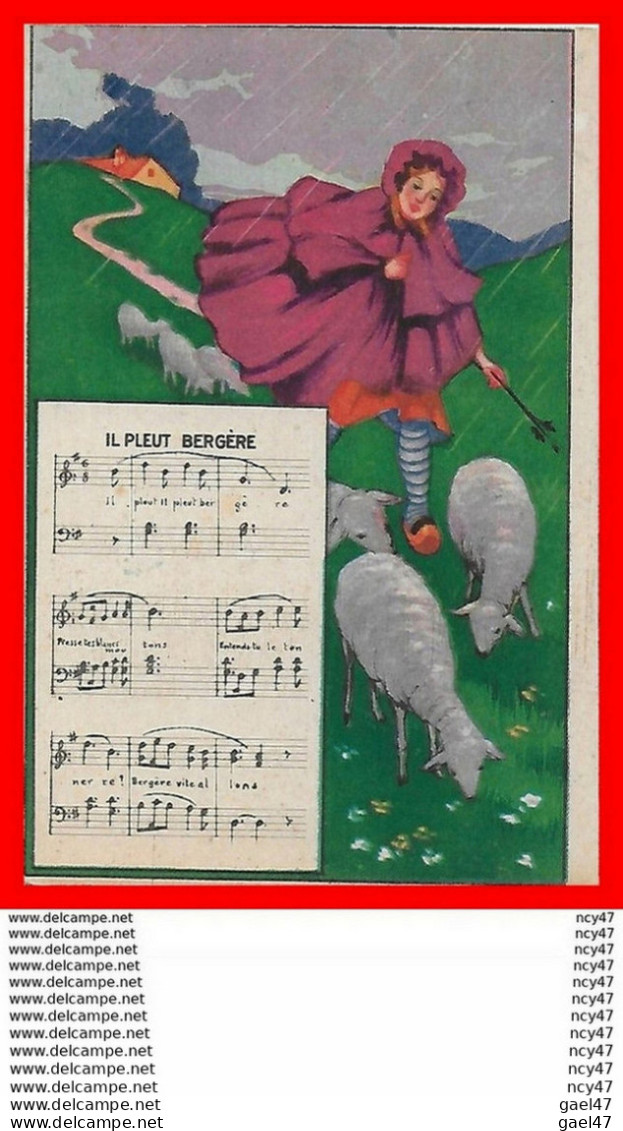 CPA MUSIQUE.  Il Pleut Bergère, Moutons...S1783 - Music And Musicians