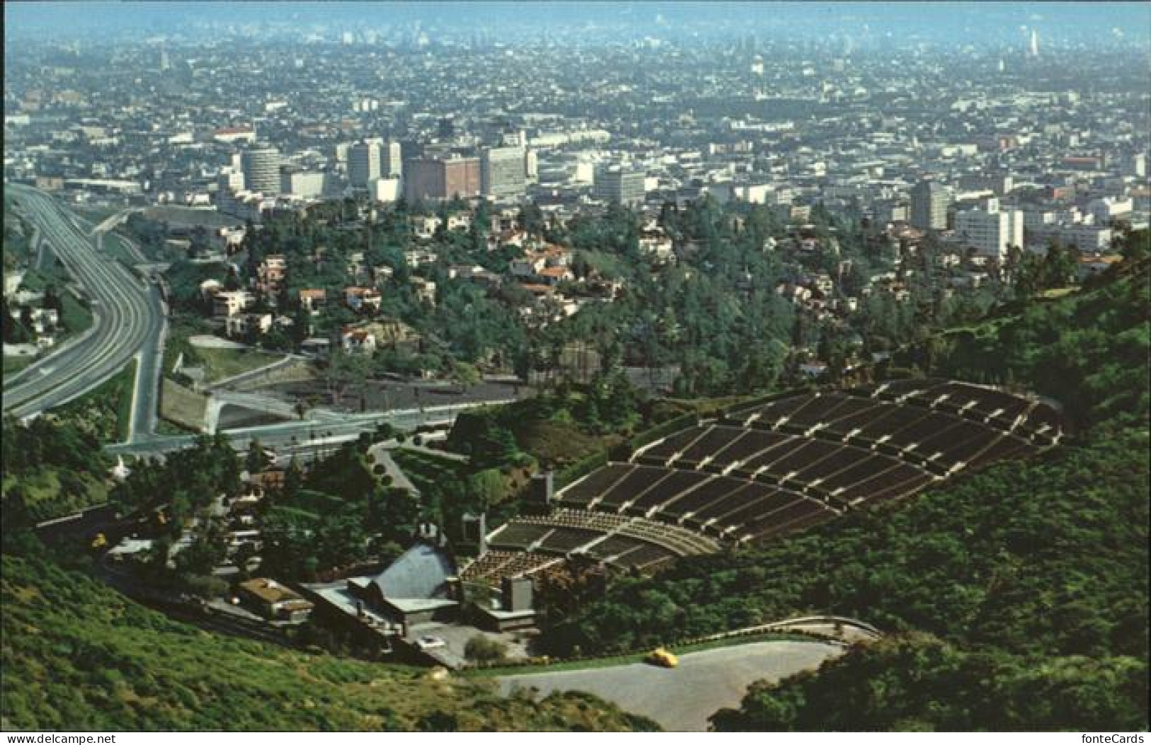 11491191 Hollywood California View From Hollywood Hills Hollywood Bowl Freeway L - Sonstige & Ohne Zuordnung