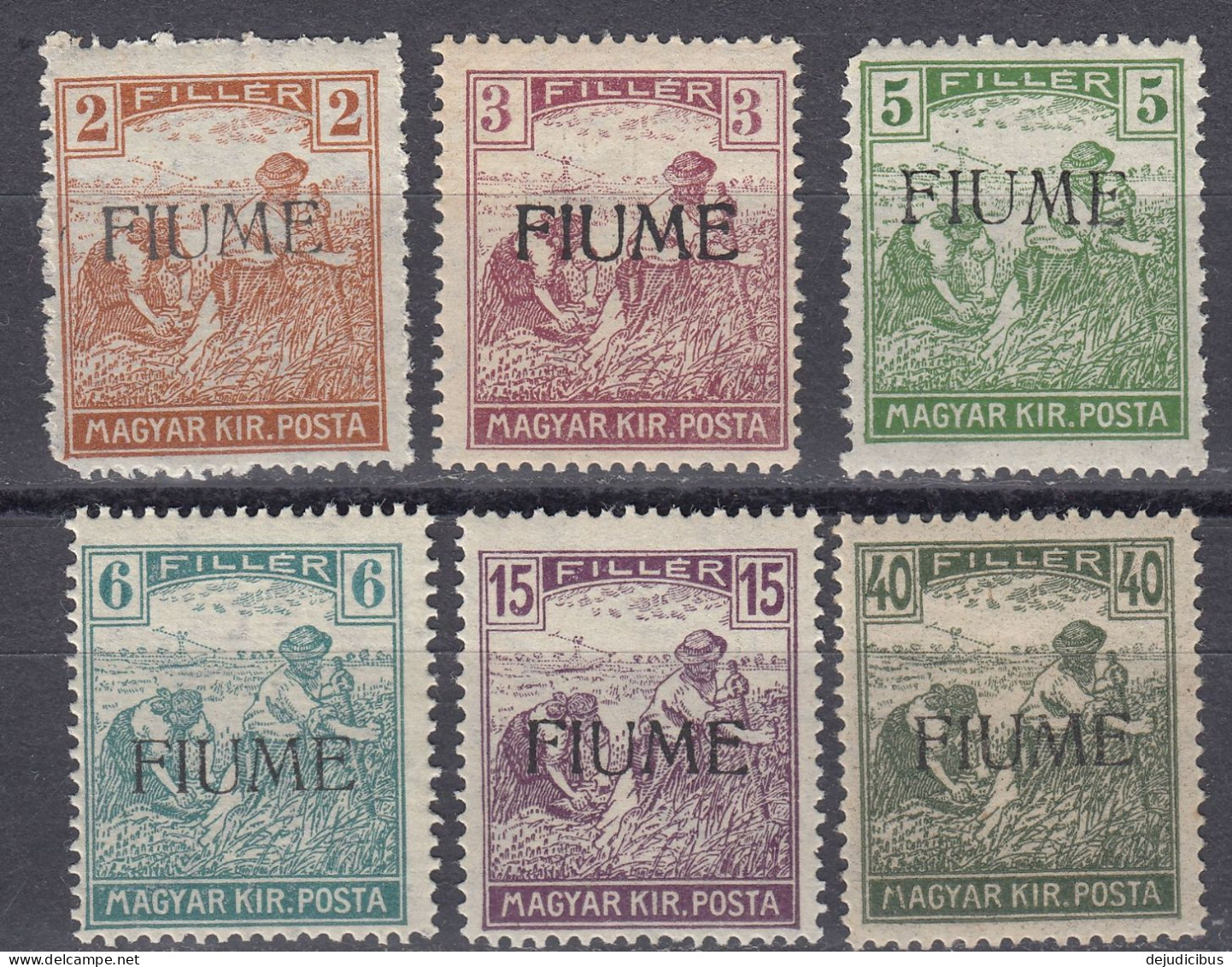 FIUME - 1919 - Lotto Di 6 Valori Nuovi MNH: Yvert 4/7, 9 E 13. - Fiume