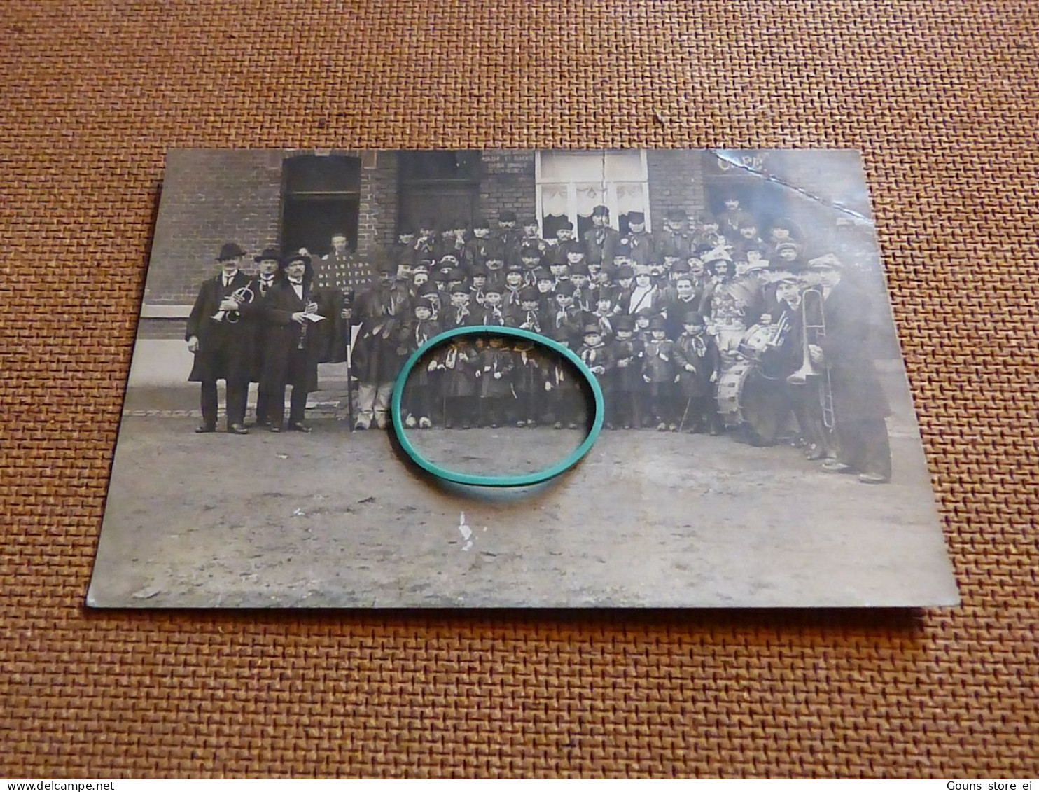 BC29-18 Carte Photo Chapelle Lez Herlaimont  Piéton - Les Flaminds Du Peuple De Pieton 1926 - Café Groupe Folklorique - Chapelle-lez-Herlaimont