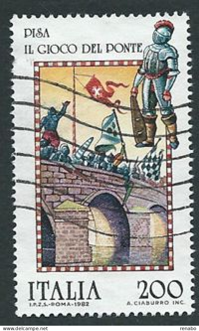 Italia, Italy, Italien, Italie 1982; "il Gioco Del Ponte", Game Of The Bridge, A Pisa. Used. - Bridges