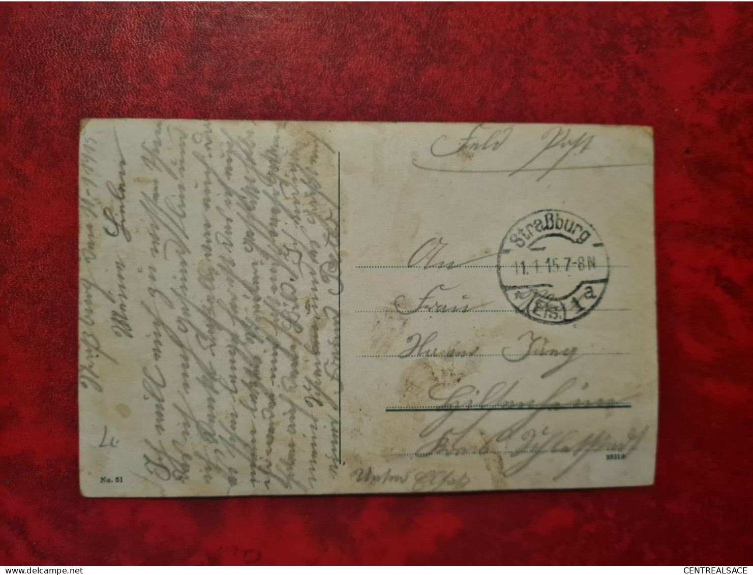 CARTE FELDPOST STRASSBURG STRASBOURG 1918 POUR HILSENHEIM - Other & Unclassified