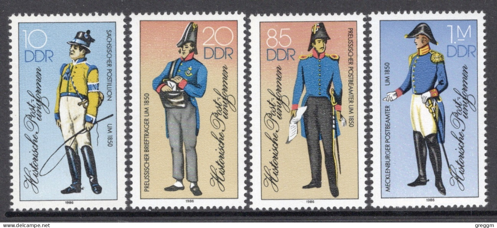 Germany Democratic Republic 1986 Set Of Stamps For Historic Post Uniforms In Unmounted Mint - Nuovi