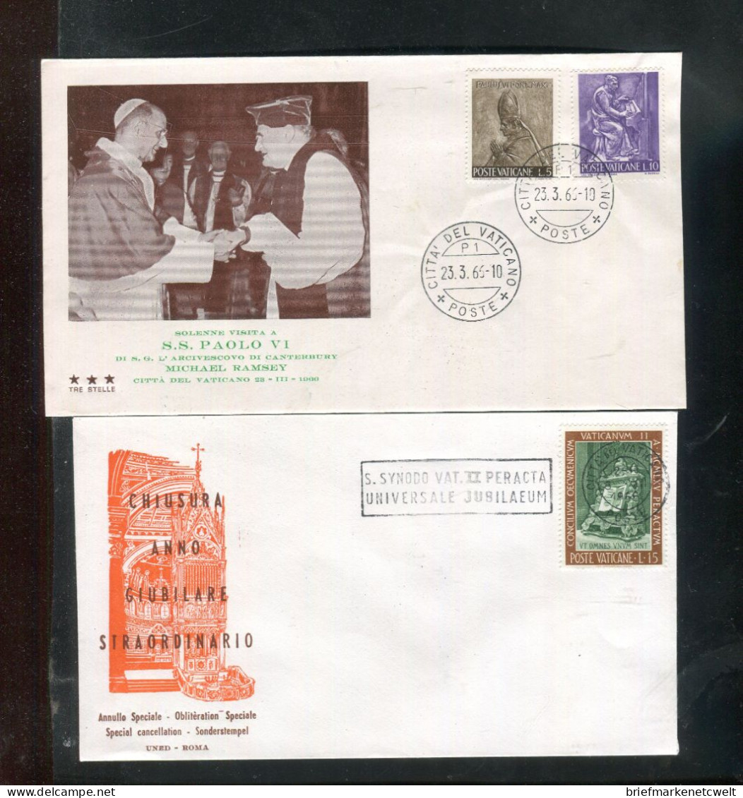 "VATIKAN" 1965/1966, 2 Sonderbriefe, Vgl. Foto (B1247) - Cartas & Documentos