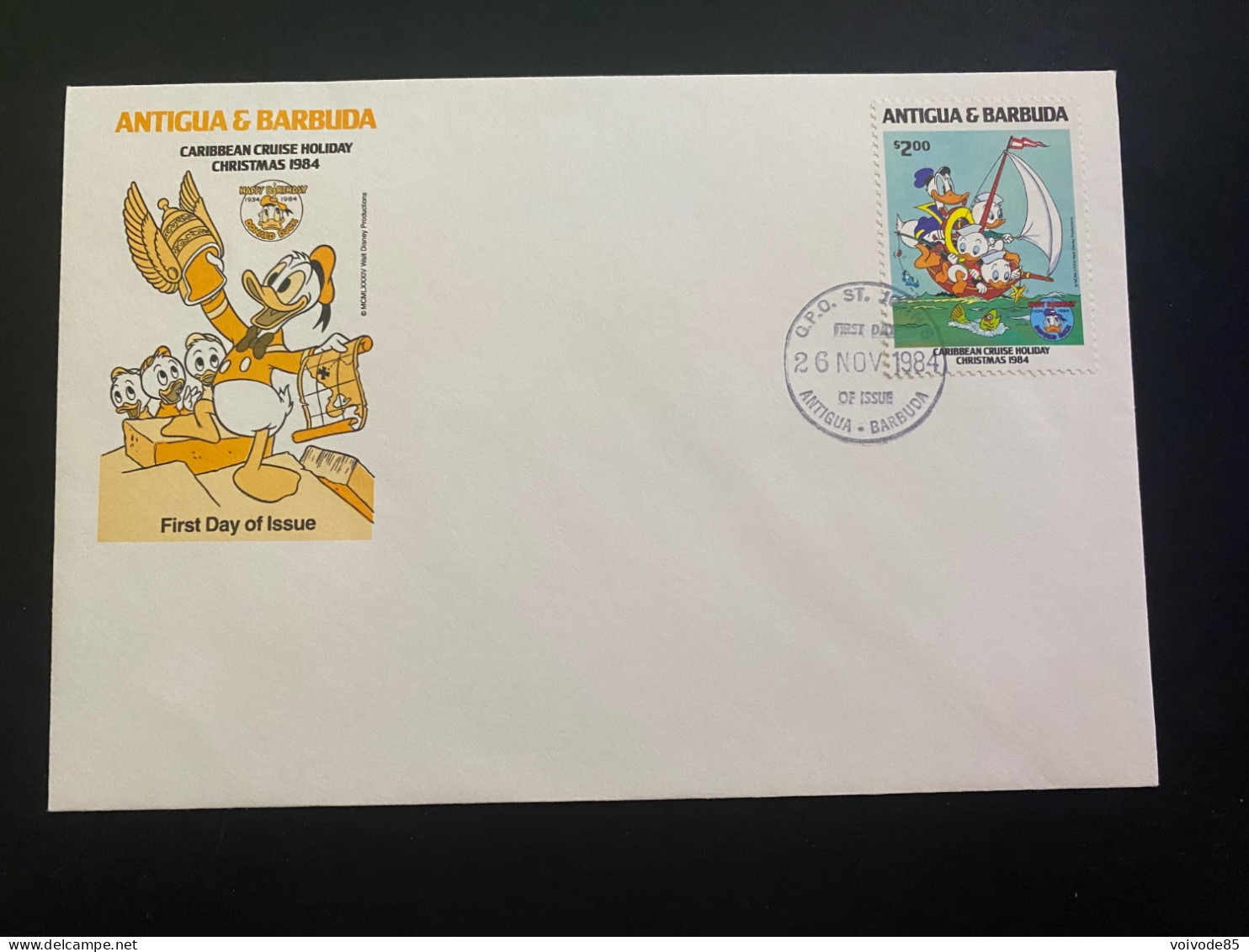 FDC Antigua & Barbuda - 26/11/1984 - Picsou - Walt Disney - Disney