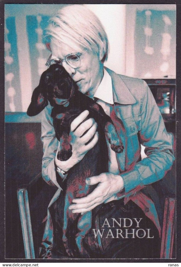 CPM Teckel Dackel Daschund Chien Dog Non Circulé Andy Warhol - Hunde