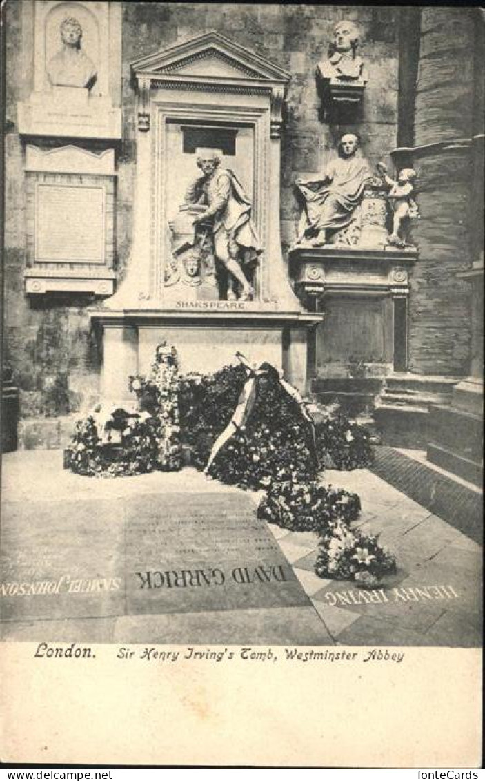 11487279 London Sir Henry Irving's Tomb Westminster Abbey - Andere & Zonder Classificatie