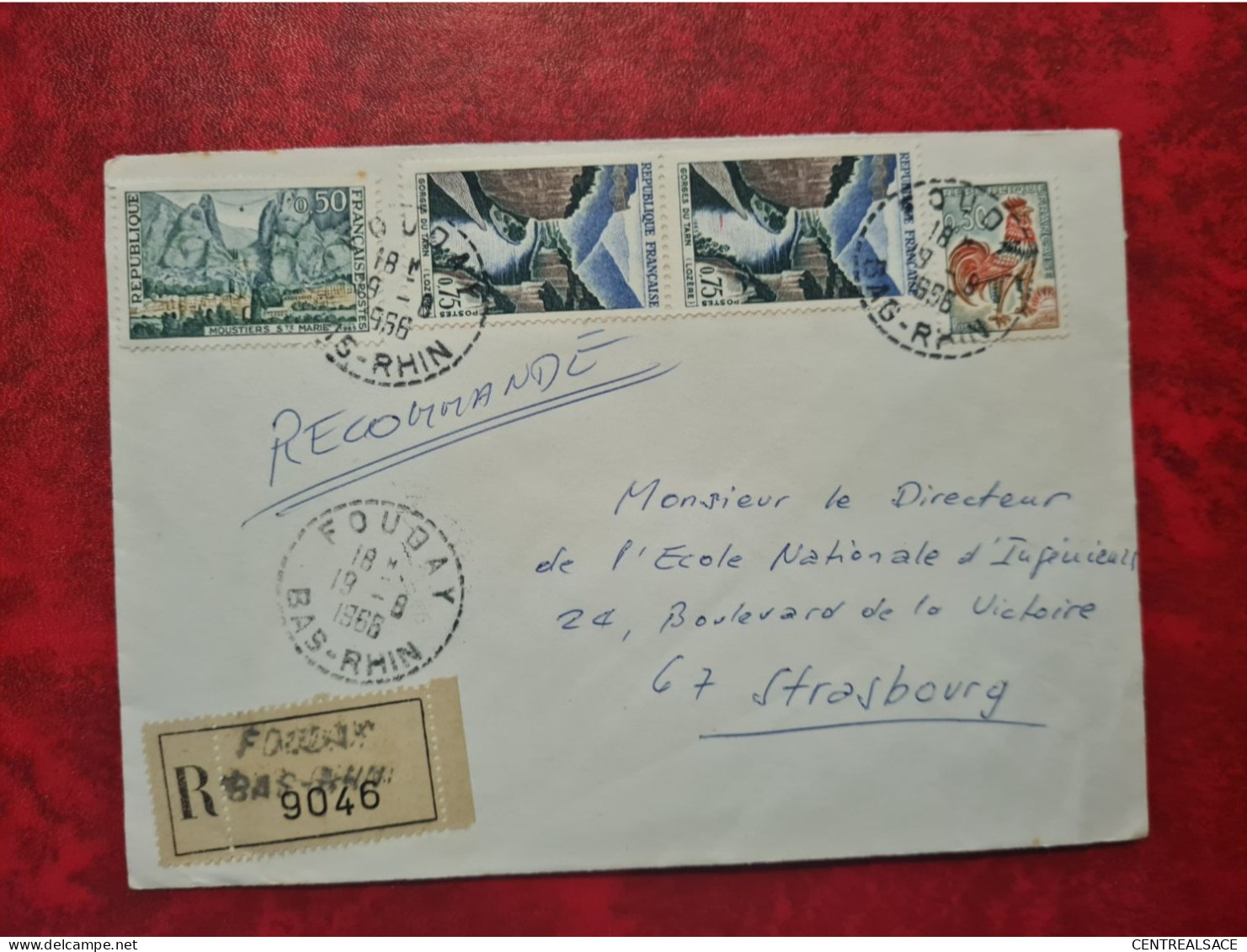 LETTRE RECOMMANDE FOUDAY  1966 - Other & Unclassified