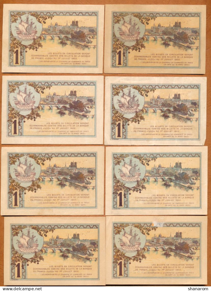1914-20 // C.D.C. // PARIS (75) // Mars 1920 // 38 Billets // Séries Différentes // Un Franc