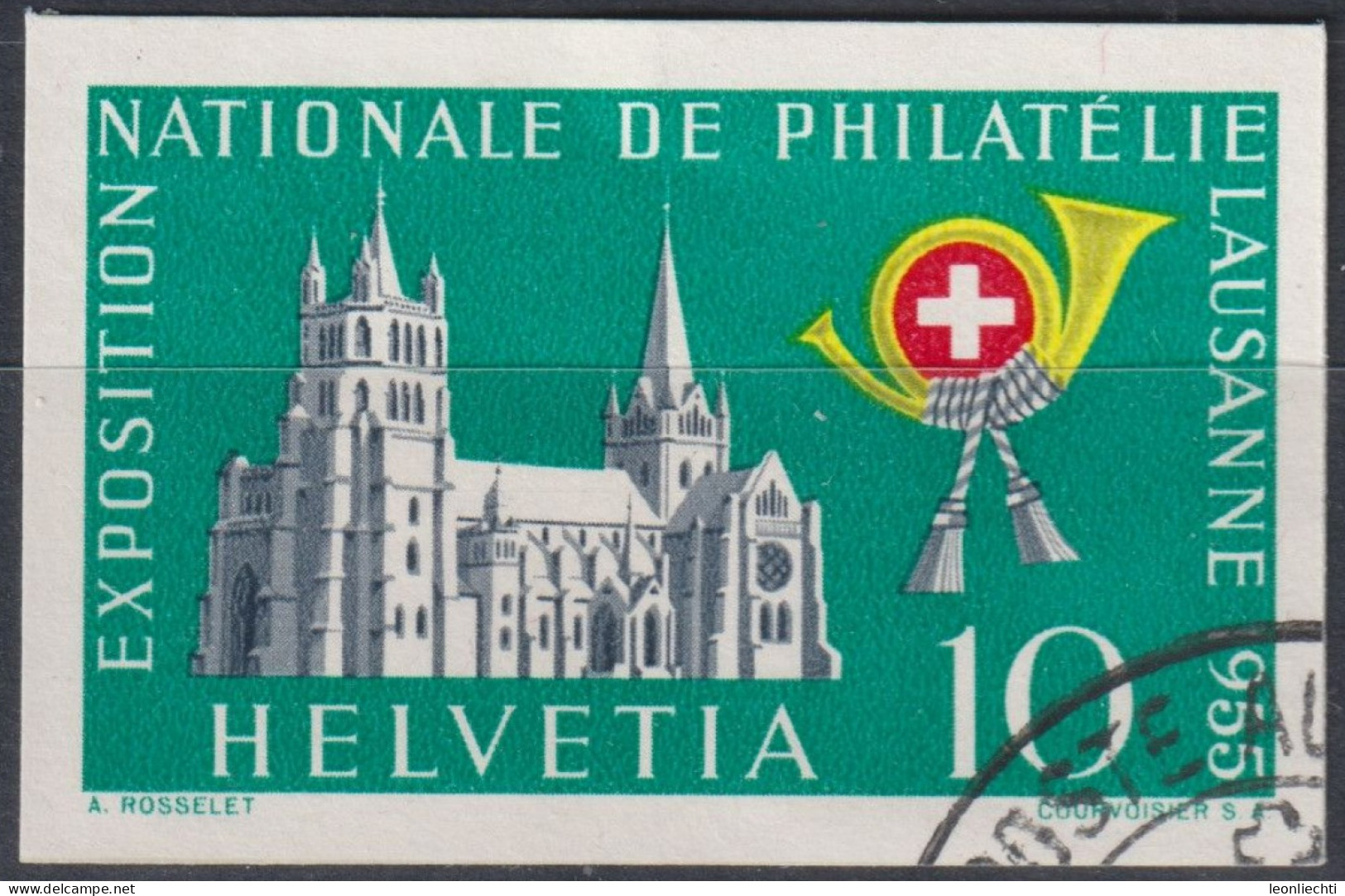 1955   Aus Lausanner Block ⵙ Zum: W33, Mi: 611 Briefmarkenausstellung Lausanne, - Oblitérés