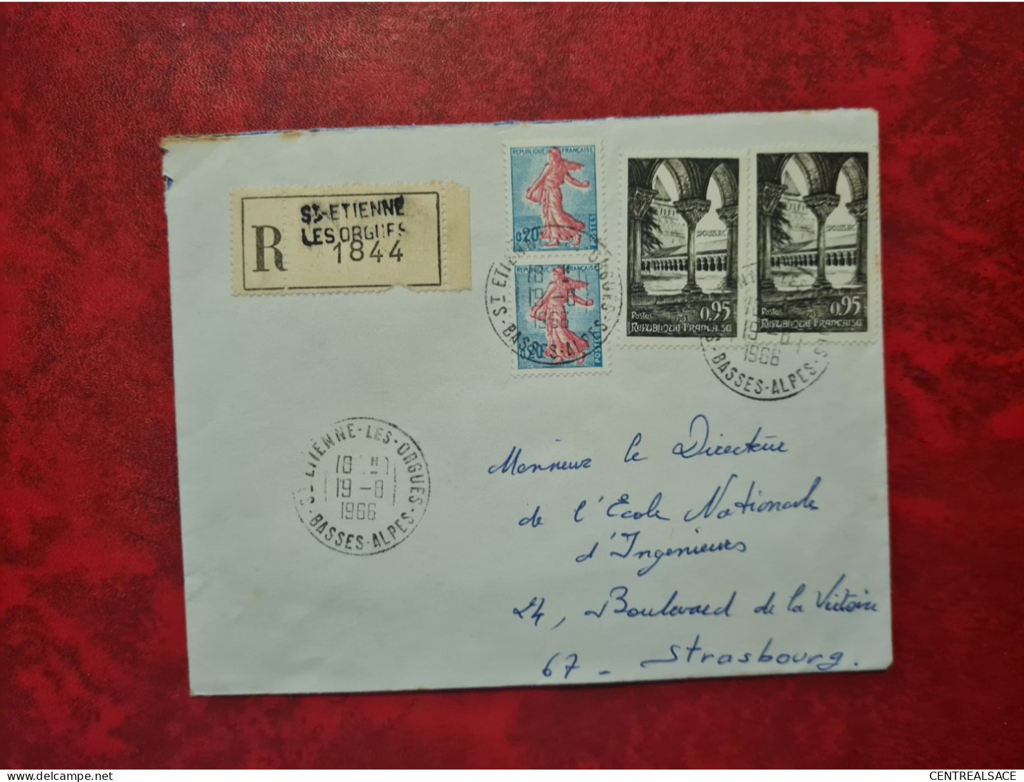 LETTRE RECOMMANDE ST ETIENNE LES ORGUES   1966 - Other & Unclassified