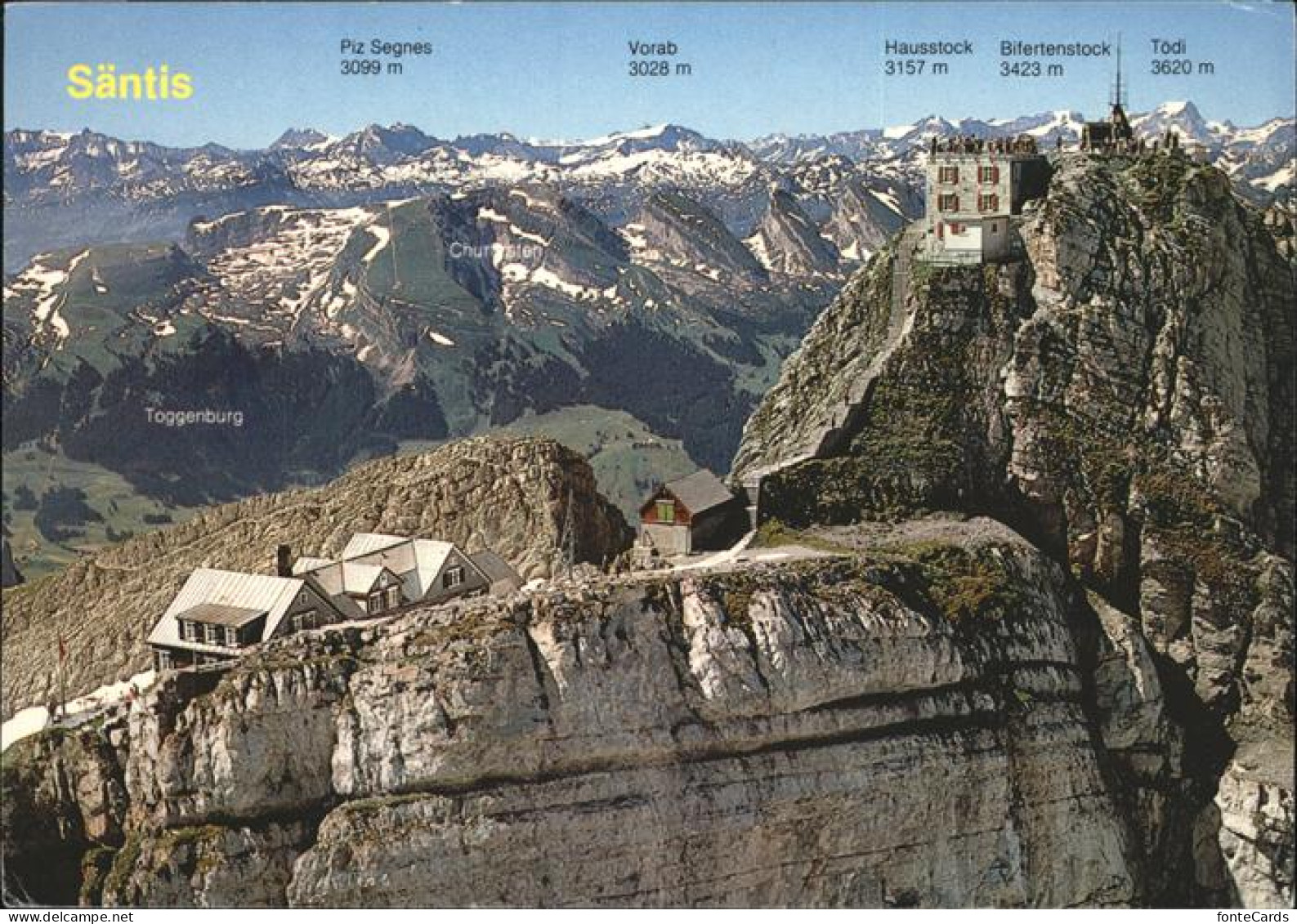 11484627 Saentis AR Fliegeraufnahme Mit Observatorium Und Alpen Saentis AR - Sonstige & Ohne Zuordnung