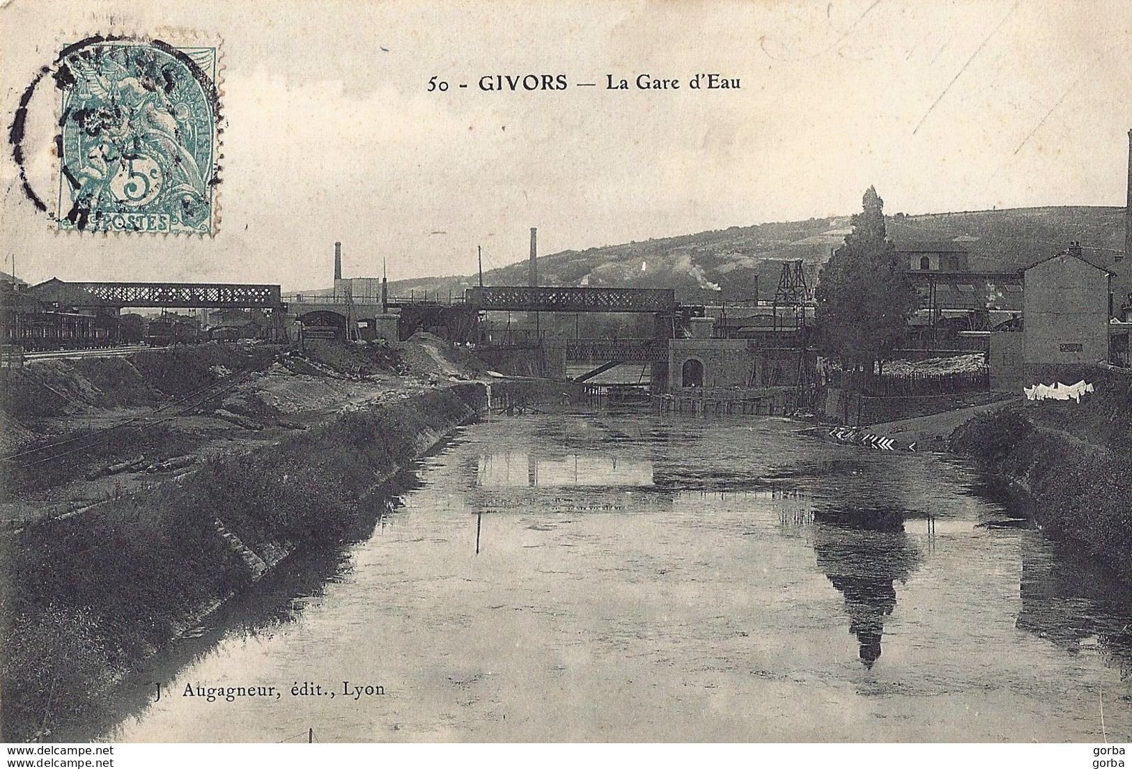 *CPA - 69 - GIVORS - La Gare D'Eau - Ponts SNCF, Lavandières - Givors