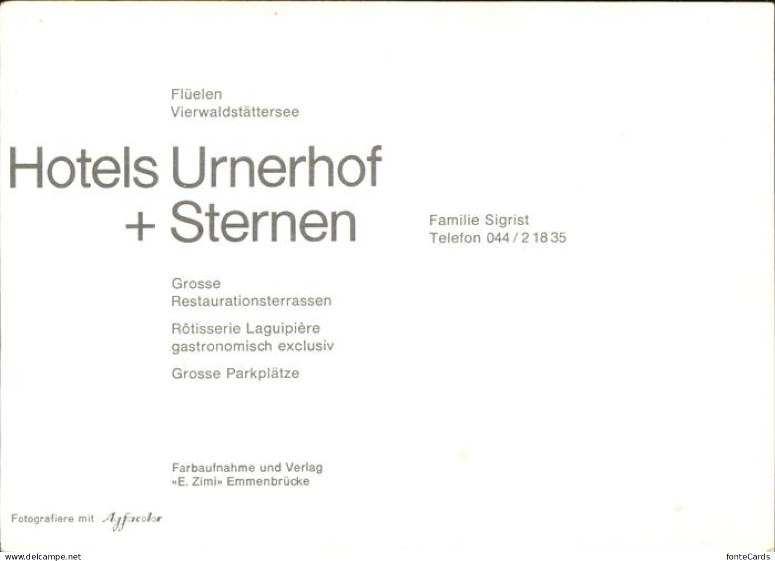 11484362 Flueelen UR Hotels Urnerhof Sternen Flueelen - Autres & Non Classés