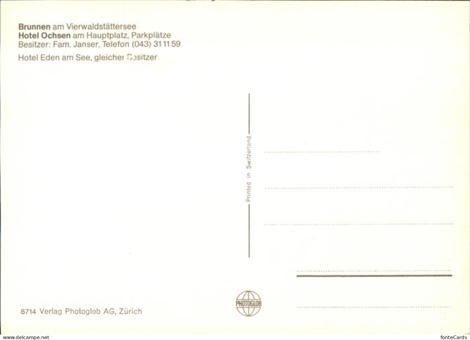 11484075 Vierwaldstaettersee SZ Brunnen Hotel Ochsen Brunnen - Sonstige & Ohne Zuordnung