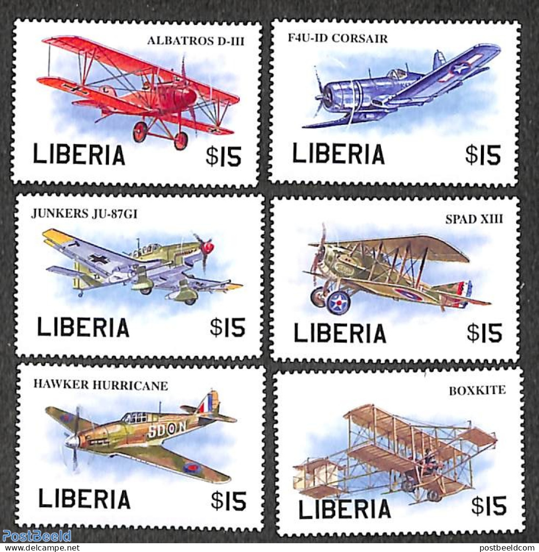 Liberia 1999 Aviation History 6v, Mint NH, Transport - Aircraft & Aviation - Flugzeuge