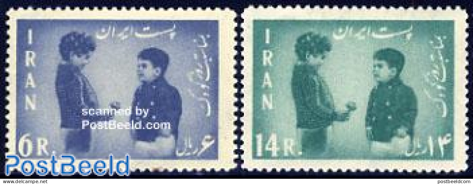 Iran/Persia 1962 Children Day 2v, Mint NH, History - Kings & Queens (Royalty) - Familles Royales