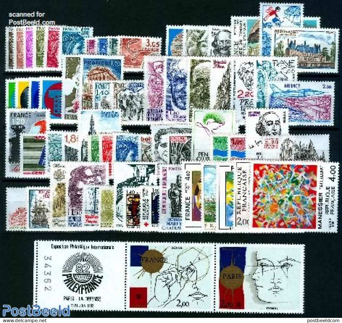 France 1981 Yearset 1981, Complete, 64v, Mint NH, Various - Yearsets (by Country) - Unused Stamps