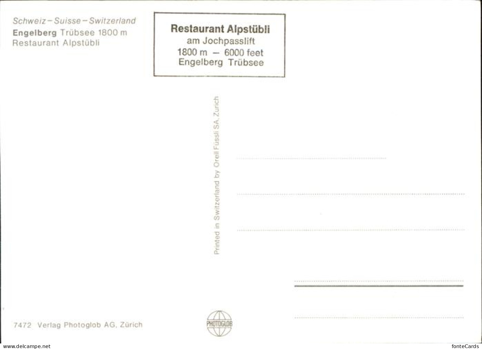 11484027 Engelberg OW Truebsee Restaurant Alpstuebli Engelberg OW - Autres & Non Classés