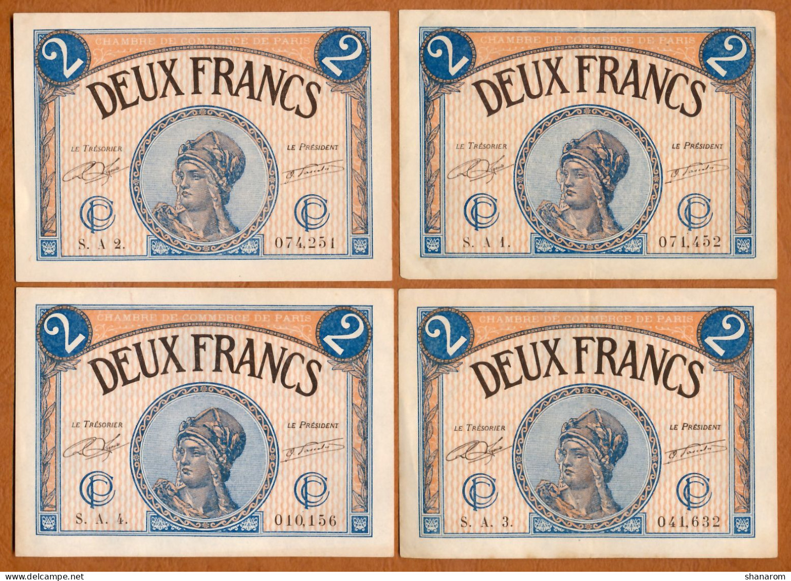 1914-20 // C.D.C. // PARIS (75) // Mars 1920 // 23 Billets // Séries Différentes // Deux Francs - Cámara De Comercio