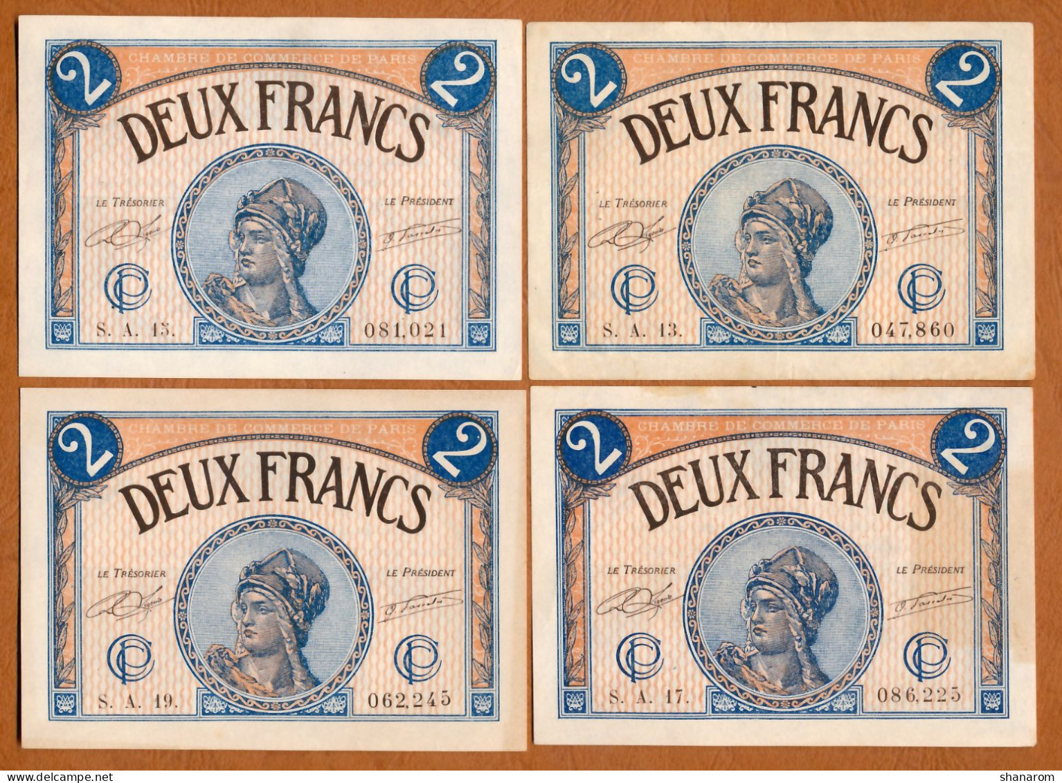 1914-20 // C.D.C. // PARIS (75) // Mars 1920 // 23 Billets // Séries Différentes // Deux Francs - Chamber Of Commerce