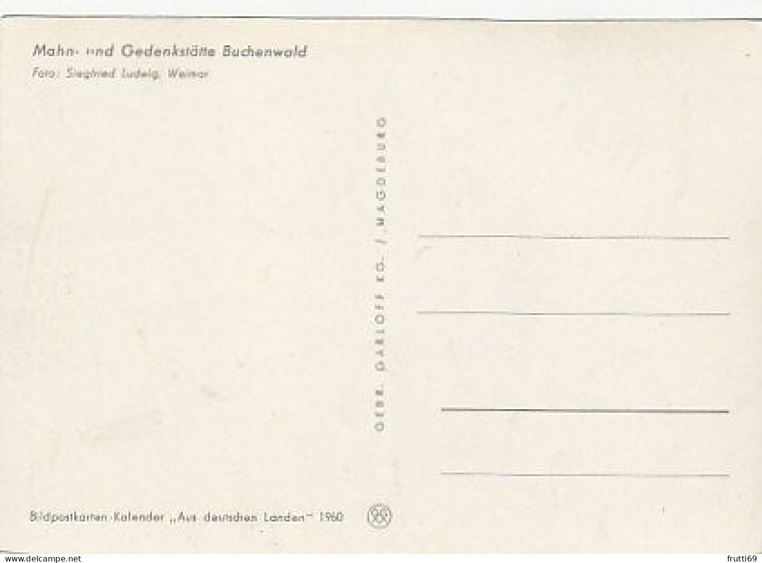 AK 211030 GERMANY - Mahn- Und Gedenkstätte Buchenwald - Autres & Non Classés