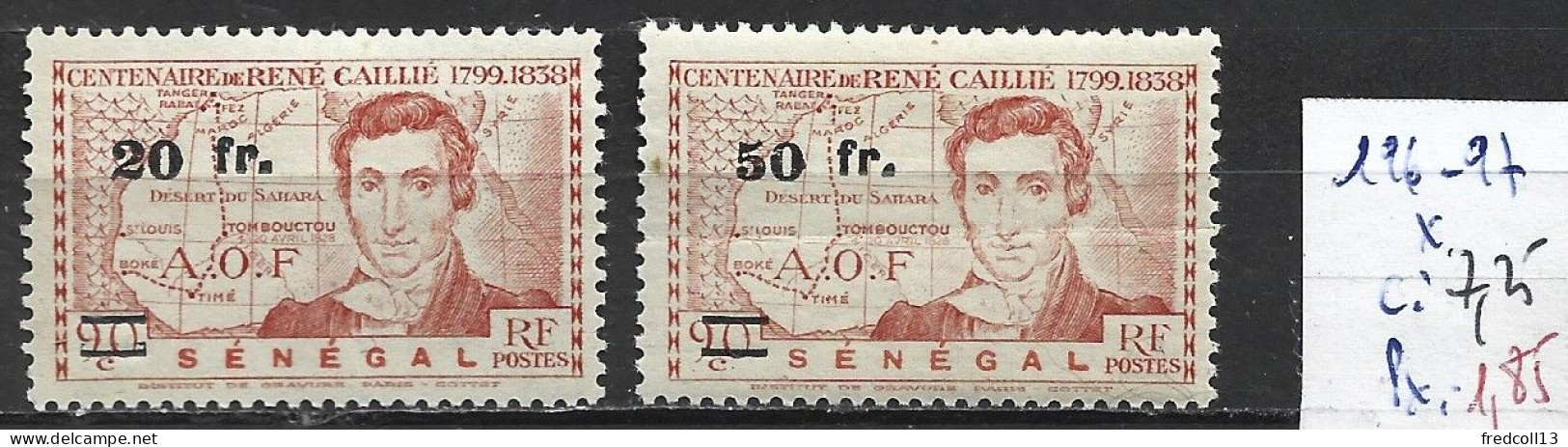 SENEGAL FRANCAIS 196-97 * Côte 7.25 € - Unused Stamps