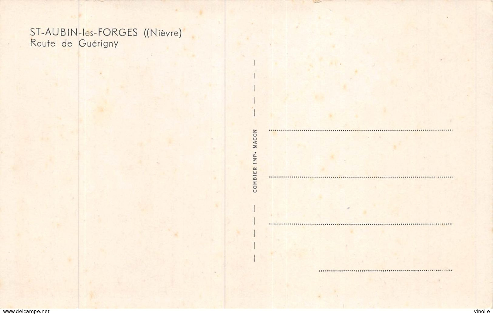 P-24-Mi-Is-1672 : SAINT-AUBIN-LES-FORGES. ROUTE DE GUERIGNY - Autres & Non Classés