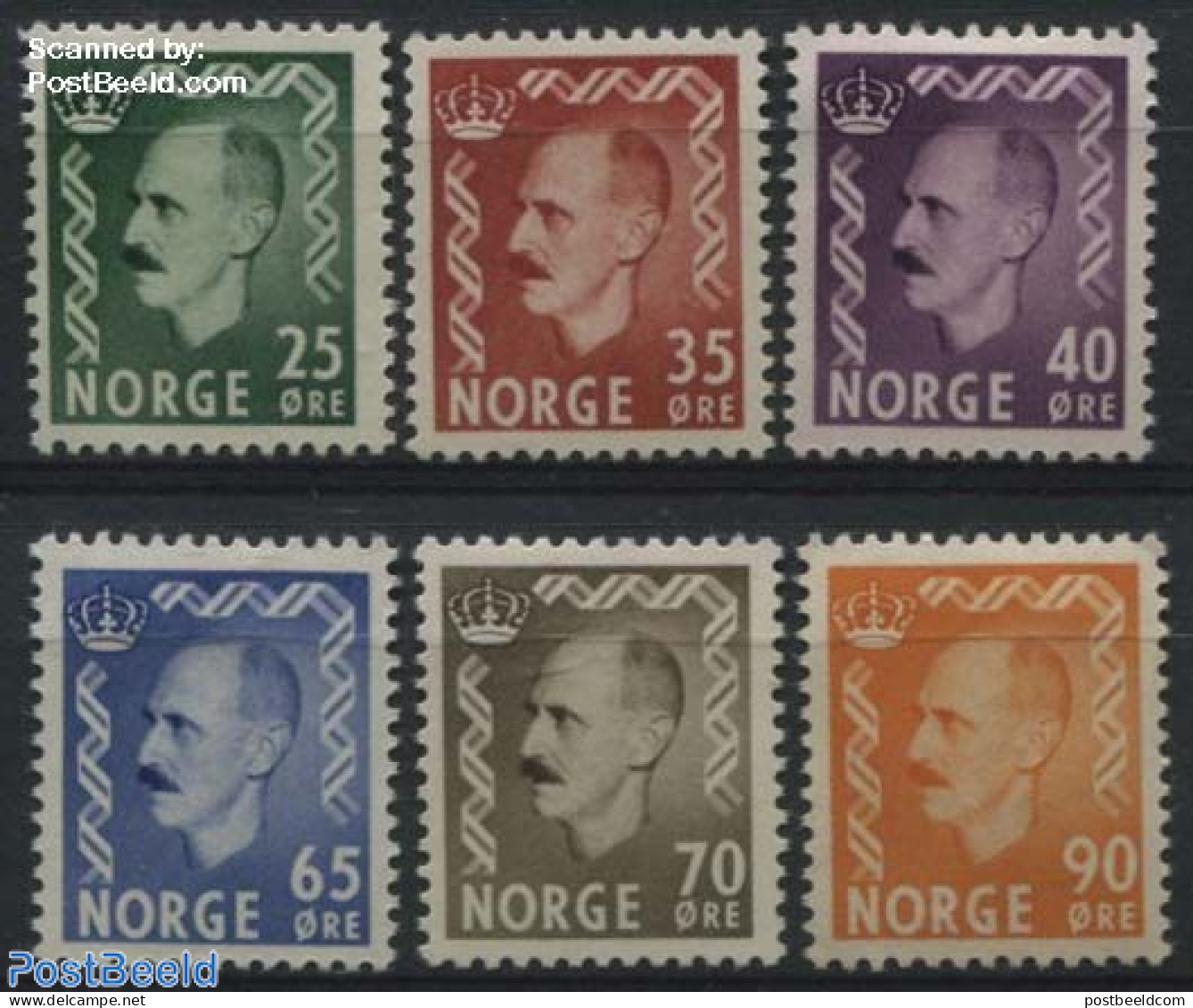 Norway 1955 Definitives 6v, Mint NH - Ongebruikt