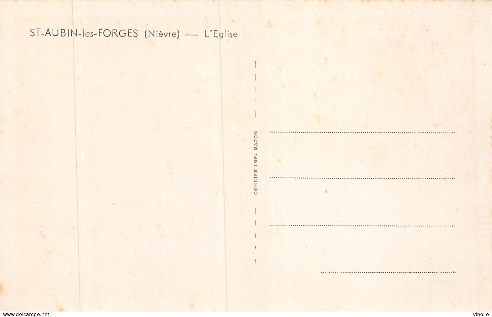 P-24-Mi-Is-1673 : SAINT-AUBIN-LES-FORGES. EGLISE - Sonstige & Ohne Zuordnung