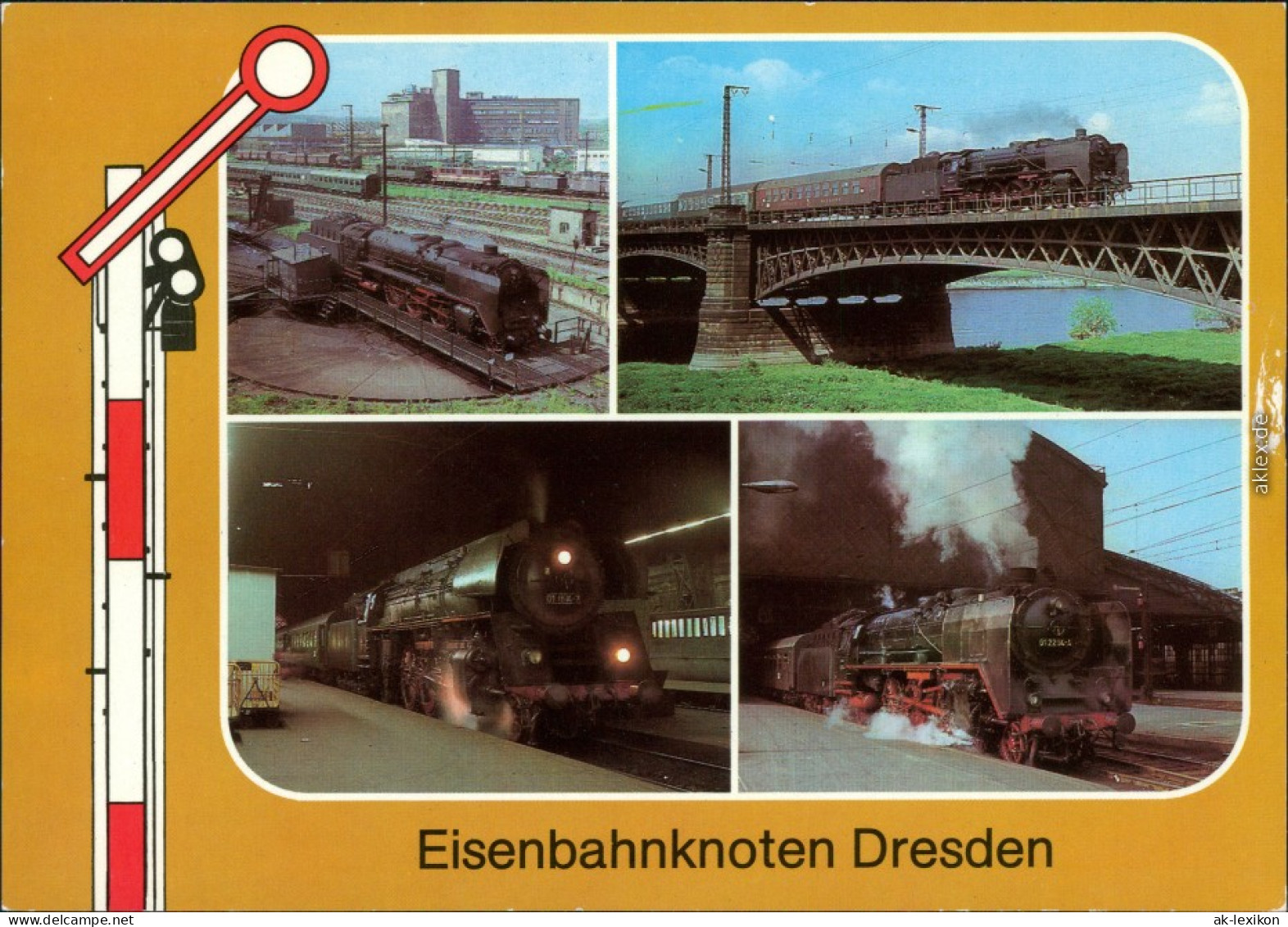 Dresden Bahnbetriebswerk DD-Altstadt, Elbbrücke, Hauptbahnhof 1984  - Dresden