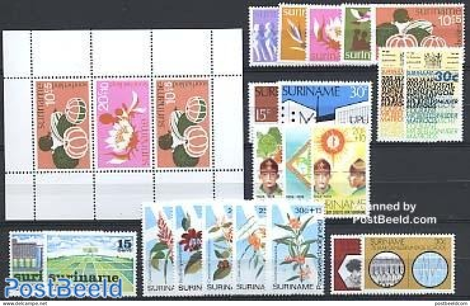 Suriname, Colony 1974 Yearset 1974 (21v+1s/s), Mint NH, Various - Yearsets (by Country) - Non Classés