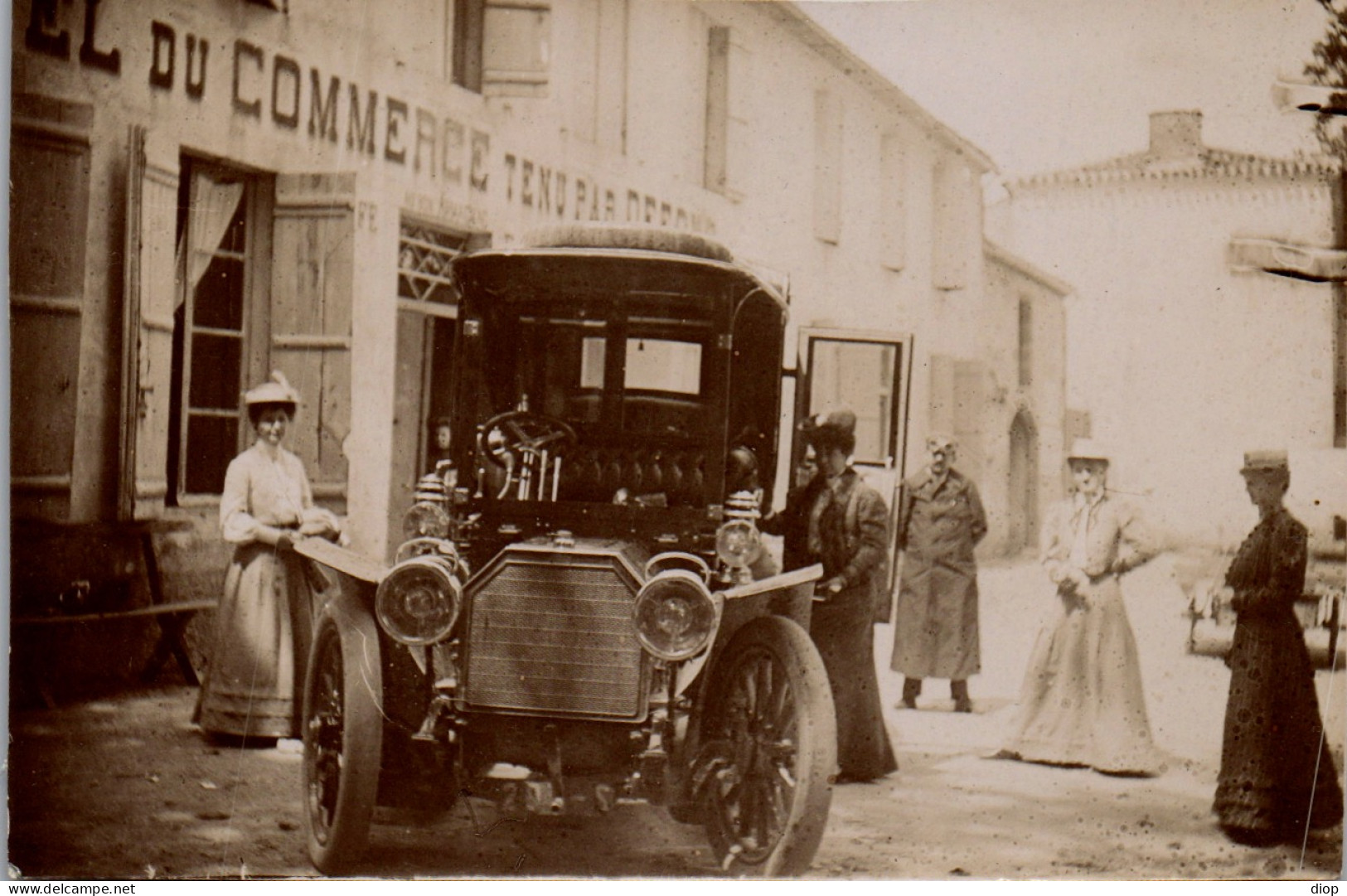 Photographie Photo Vintage Snapshot Amateur Automobile Voiture Auto  - Automobile