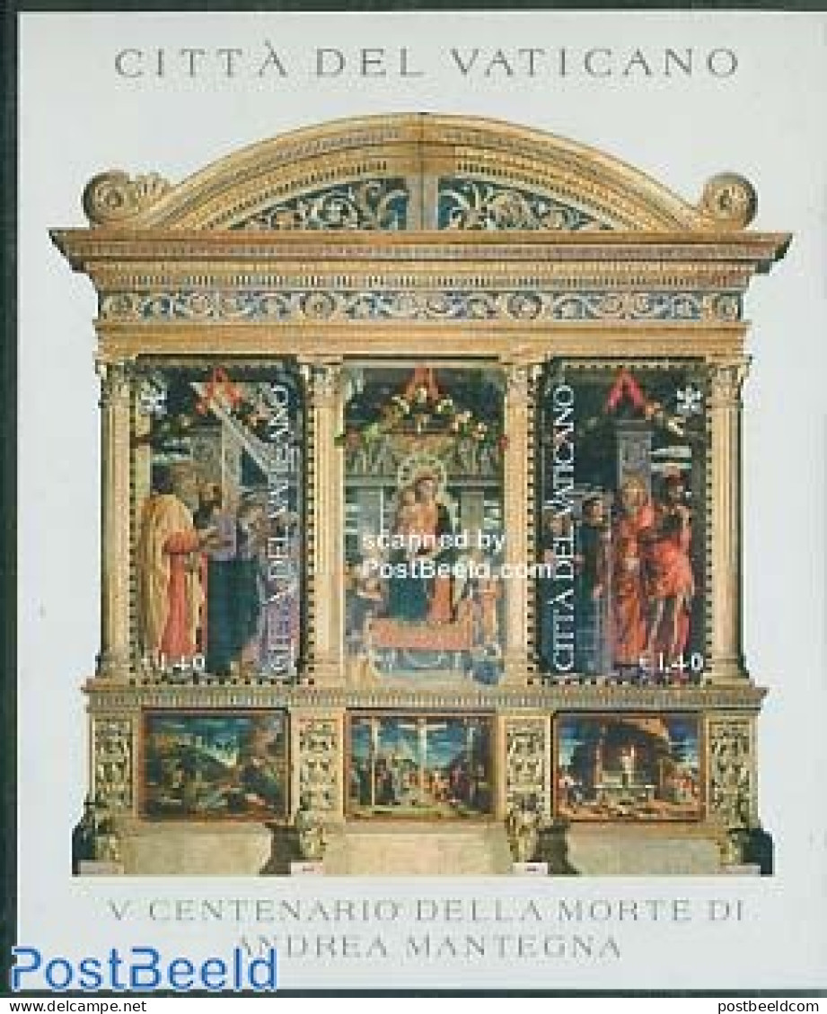 Vatican 2006 Andrea Mantegna S/s, Mint NH, Art - Paintings - Nuevos